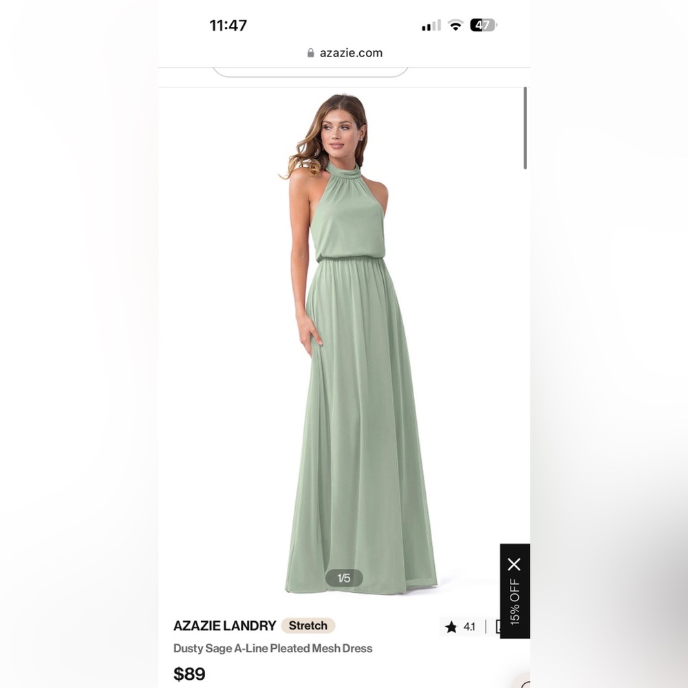 NWT Azazie “Landry” dress